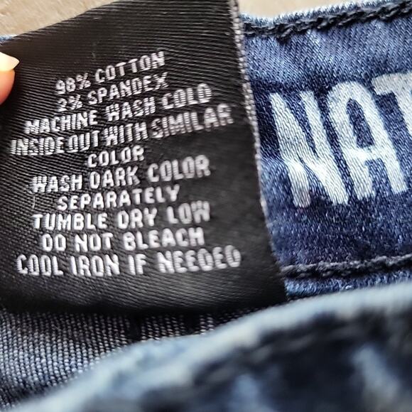 Argonaut Nation Jeans Slim Stretch Distressed Blue Denim - Picture 5 of 10